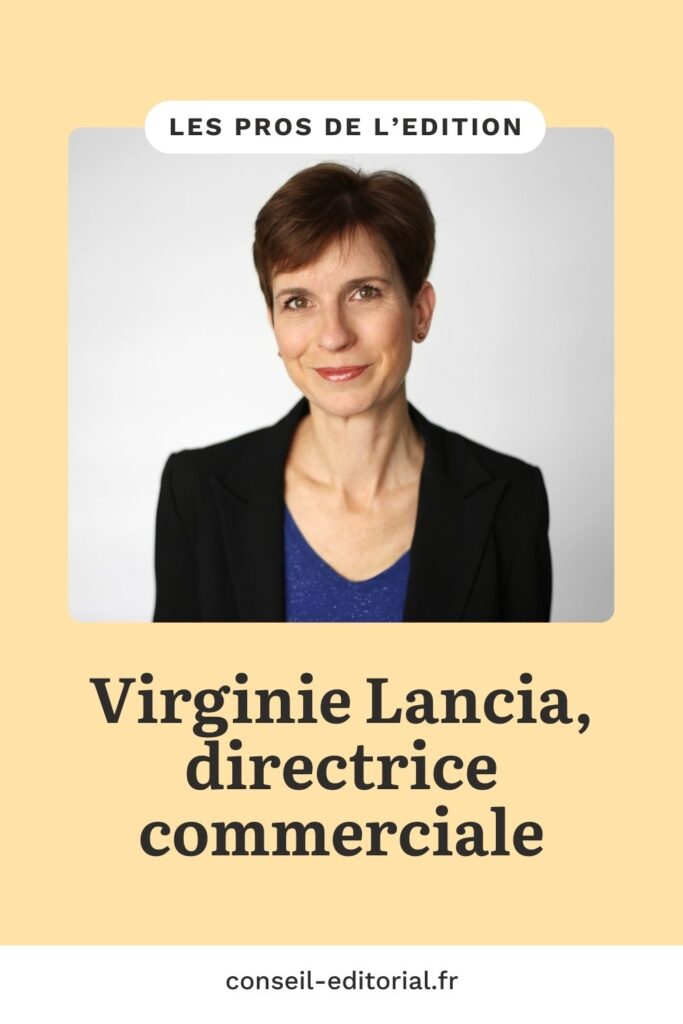 Epingle pinterest photo portrait de Virginie Lancia, directrice commerciale des éditions Leduc