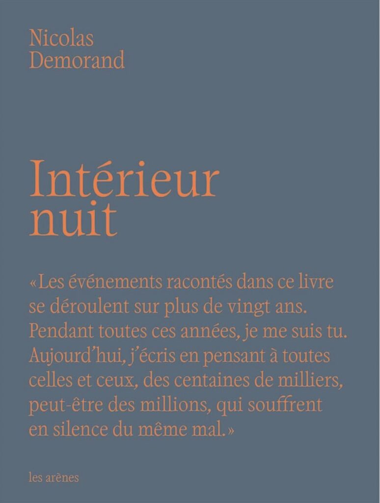 Couverture du livre de Nicolas Demorand, Intérieur Nuit, paru aux éditions Les Arènes