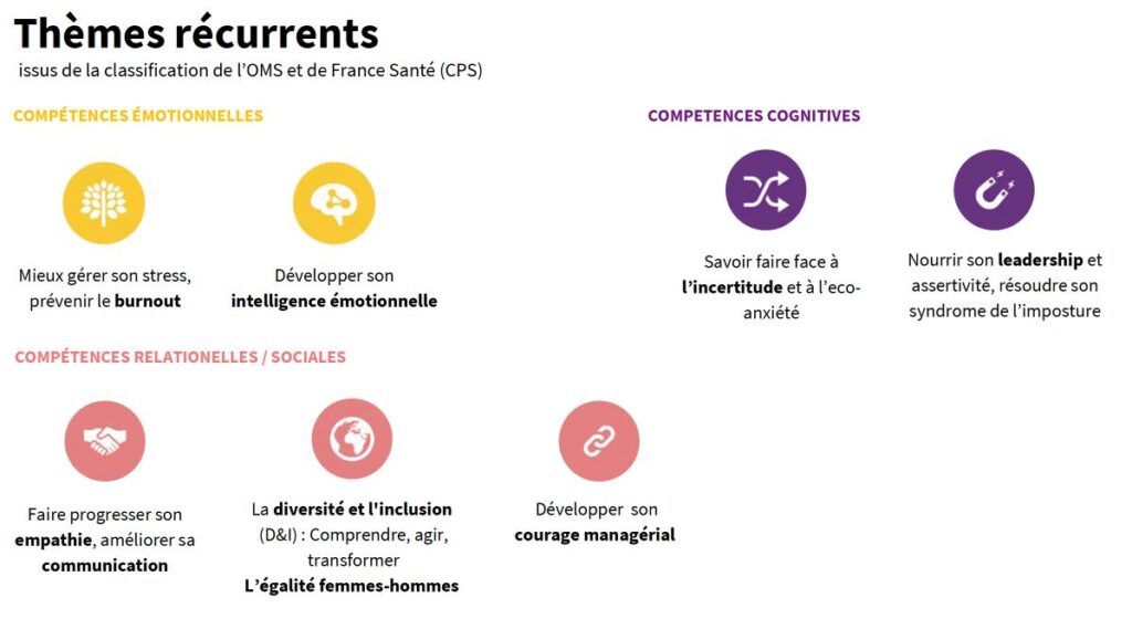 infographie présentant les thèmes récurrents abordés par Love for livres