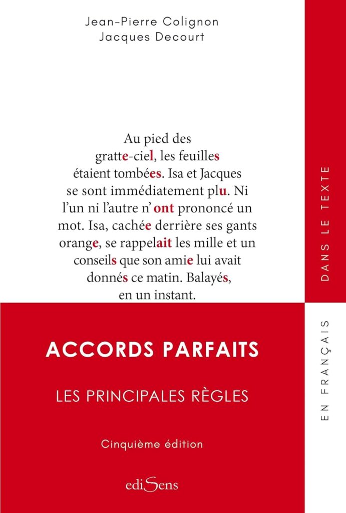 Couverture du livre "Accords parfaits", de Jean-Pierre Colignon et Jacques Decourt, bible utilisée par Hélène Meurice pour relire et corriger les manuscrits que lui confient les maisons d'édition