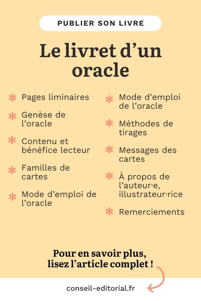 Epingle Pinterest qui récapitule le contenu des rubriques présentes dans un livret