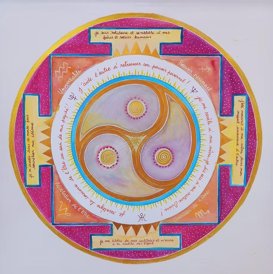 Visuel de mandala dessiné par Alice Morgane