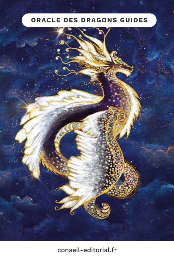 Epingle Pinterest représentant un dragon tiré de l'Oracle des Dragons Guides de Mona de Sa